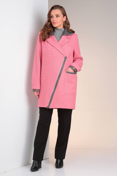 Пальто Viola Style 6037 розовый - фото 1