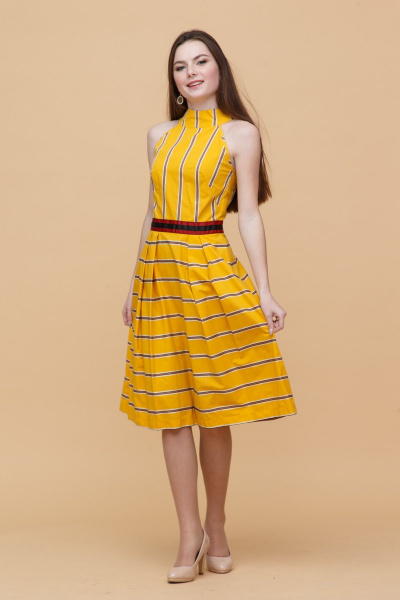 Платье Domna 414 желтый - фото 1