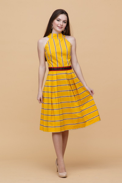 Платье Domna 414 желтый - фото 2