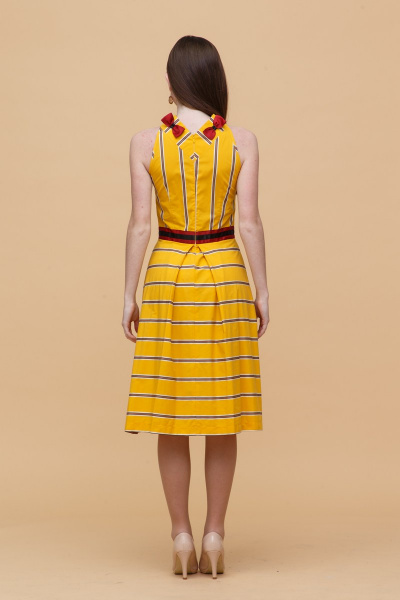 Платье Domna 414 желтый - фото 4