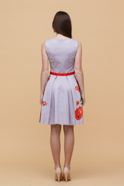 Платье Domna 412 сиреневый,коралловый - фото 3