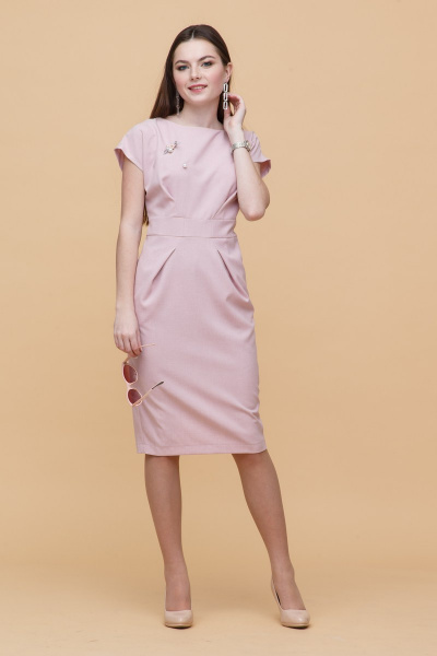 Платье Domna 479 бледно-розовый - фото 5