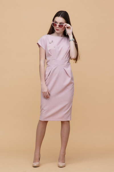 Платье Domna 479 бледно-розовый - фото 1