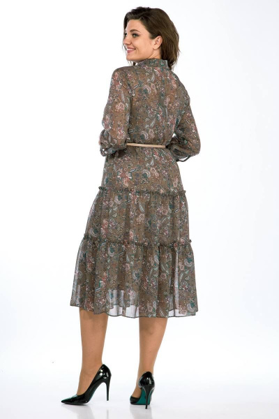 Платье, туника Lady Style Classic 2085/2 хаки-пейсли - фото 4