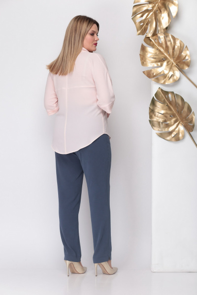 Блуза, брюки Michel chic 595 светло-розовый+синий - фото 4