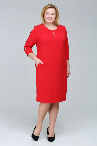Платье Tellura-L 1291 красный - фото 1