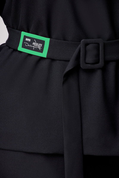 Блуза, юбка Мишель стиль 1067/3 черный+зеленый - фото 6