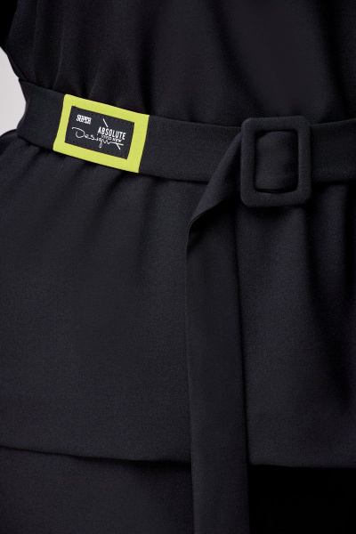 Блуза, юбка Мишель стиль 1067/4 черный+лайм - фото 4