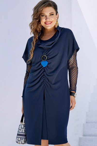 Платье, туника Vittoria Queen 16583/1 темно-синий - фото 1