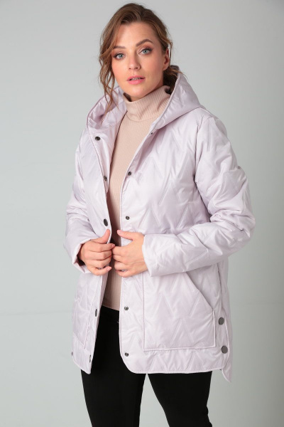 Пальто Modema м.1034/5 кремово-розовый - фото 2