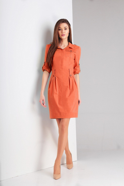 Платье Милора-стиль 689 рыжий - фото 1