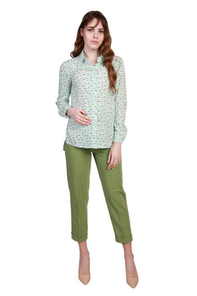 Блуза BELAN textile 2310 зеленый - фото 1