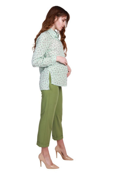 Блуза BELAN textile 2310 зеленый - фото 2