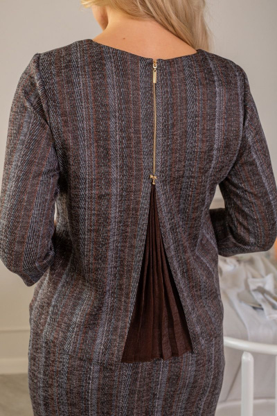 Блуза, юбка АСВ 1101.4 серо-коричневый - фото 4