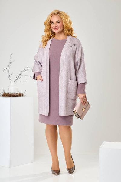 Кардиган, платье Romanovich Style 3-2437 пыльно-розовый - фото 2