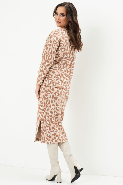 Блуза, юбка Магия моды 2158 беж+леопард - фото 4