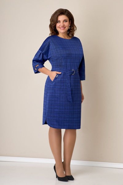 Платье VOLNA 1257 васильково-синий - фото 4