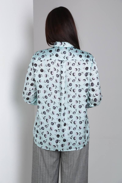 Блуза, брюки Ma Vie М614 бирюза/серый - фото 8