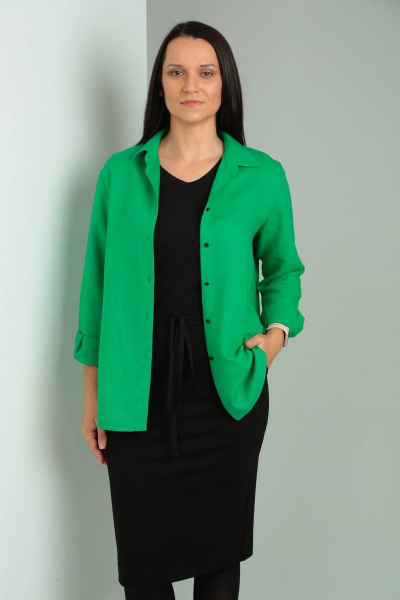 Блуза Ma Vie М618-1 зеленый - фото 5