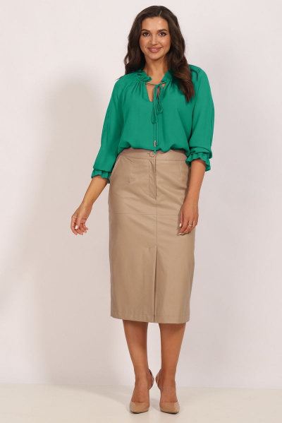 Блуза, юбка Mislana 263 зеленый - фото 1