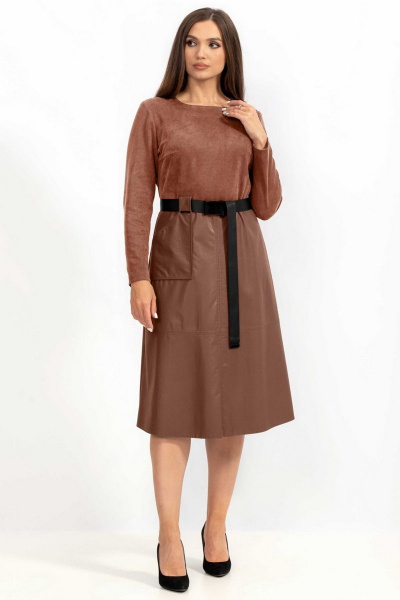 Платье Angelina 812 коричневый - фото 1