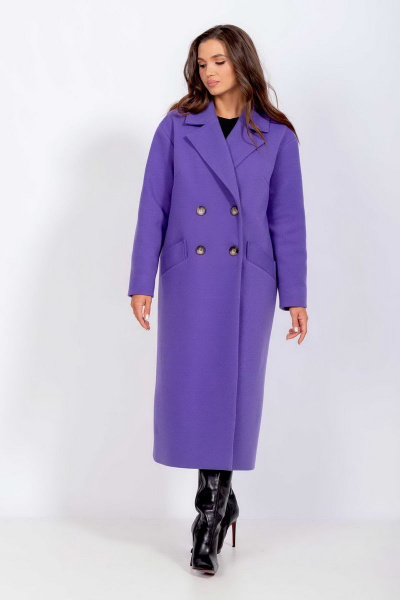 Пальто Mislana 855 фиолет - фото 3
