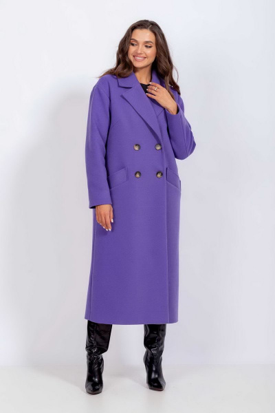 Пальто Mislana 855 фиолет - фото 2