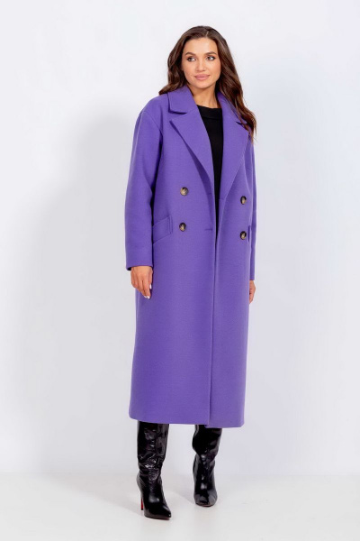 Пальто Mislana 855 фиолет - фото 1