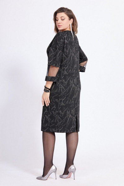 Платье Милора-стиль 954 чёрно-белый - фото 2