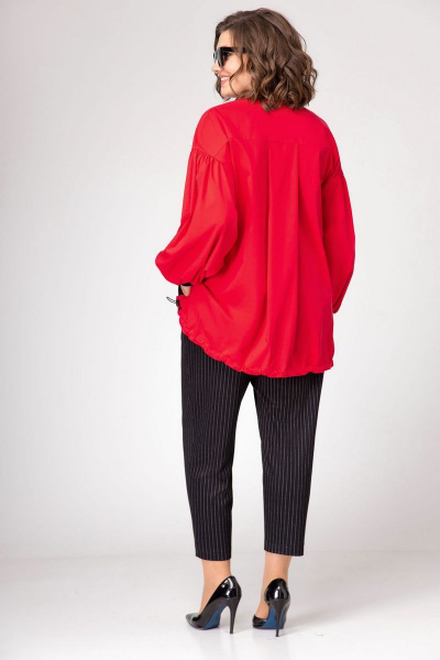 Блуза, брюки EVA GRANT 101 черный/красный - фото 5