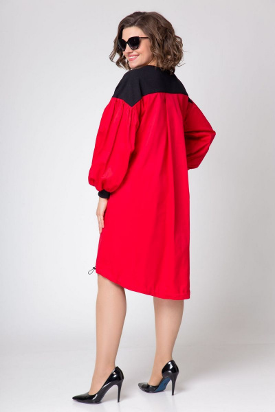 Платье EVA GRANT 133 черный/красный - фото 4