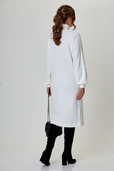 Жилет, платье T&N 7330 сирень(с_лазерным_эффектом)+белый - фото 11