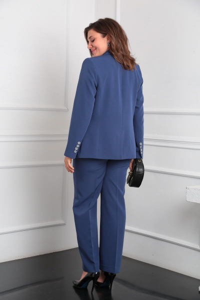 Блуза, брюки, жакет Lady Line 533 светло-синий - фото 4
