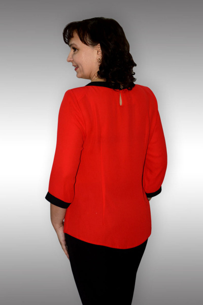 Блуза Таир-Гранд 62208-1 красный+черный - фото 2
