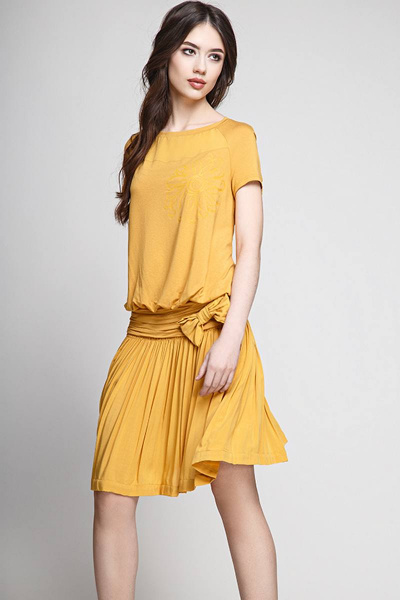 Платье Teffi Style L-946 горчица - фото 1