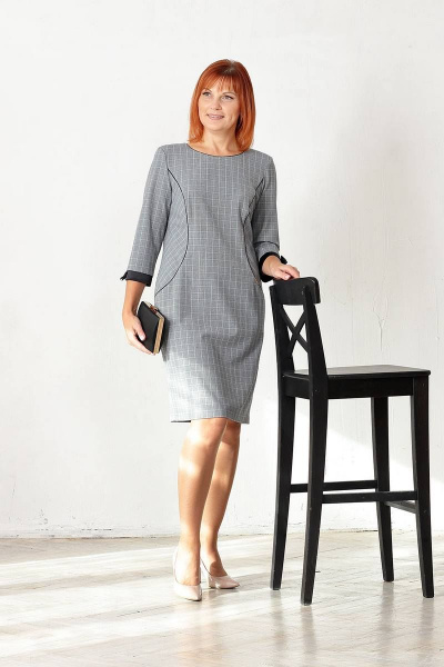 Платье Соджи 416 серый-1 - фото 1