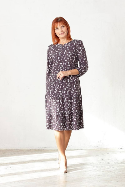 Платье Соджи 445 баклажановый - фото 2