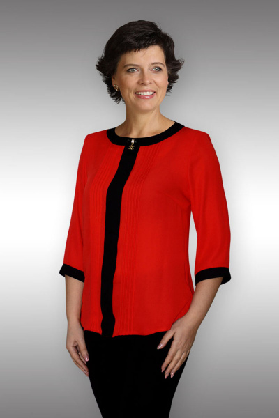 Блуза Таир-Гранд 62208-1 красный+черный - фото 1