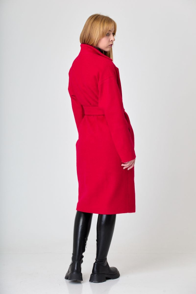 Пальто, туника, шорты T&N 7318 красный_алый+черный - фото 4