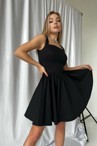 Платье Self PL.SM22.01.BLK.XS черный - фото 8