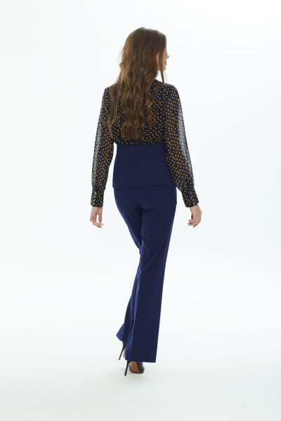 Блуза, брюки Alani Collection 1730 темно-синий - фото 7