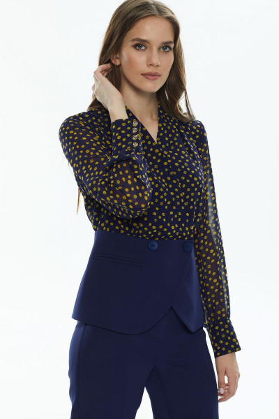 Блуза, брюки Alani Collection 1730 темно-синий - фото 6