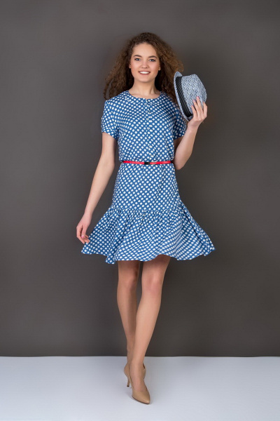 Платье ASPO Design FashionCors895 голубой - фото 1