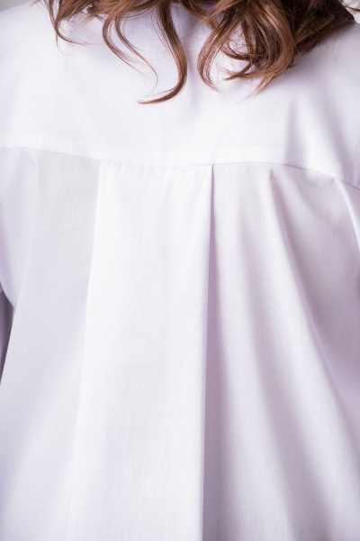 Блуза, брюки EVA GRANT 101 белый+серый_в_клетку - фото 10