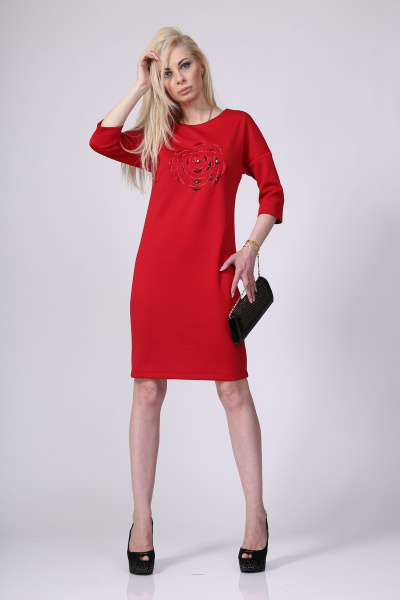 Платье AMORI 9158 красный - фото 1
