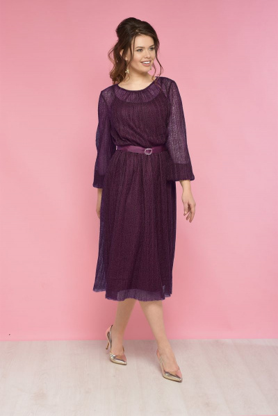 Платье Anelli 649 фиолет - фото 1