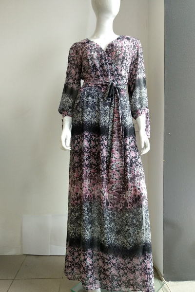 Платье Vint 2058 черный/розовый - фото 2