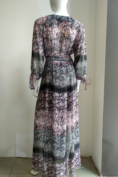 Платье Vint 2058 черный/розовый - фото 4