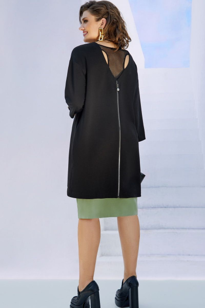 Туника, юбка Vittoria Queen 16663/2 черный+оливковый - фото 2