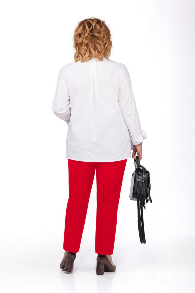 Блуза, брюки Pretty 856 белый+красный - фото 2